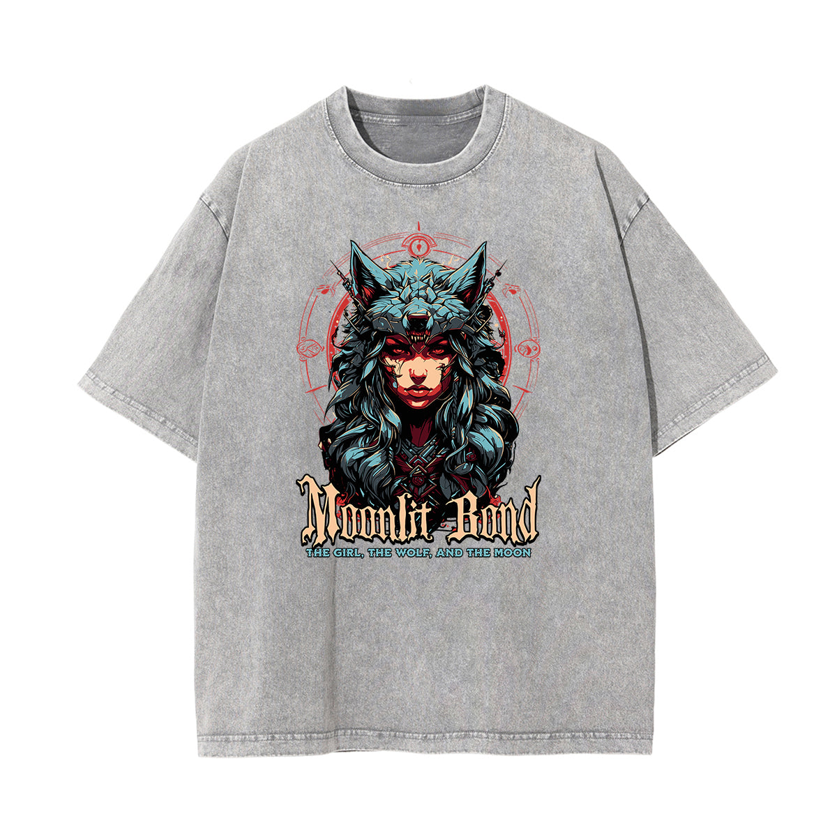 Washed Wolf Graphic Cotton Tee