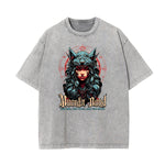 Washed Wolf Graphic Cotton Tee