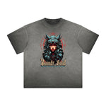Heavy Fade Wolf Graphic T Shirt