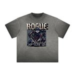 Heavy Fade Wolf Graphic T Shirt