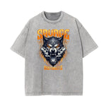 Washed Wolf Graphic Cotton Tee