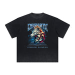 Vintage Frayed Wolf Pattern Tee