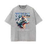 Washed Wolf Graphic Cotton Tee