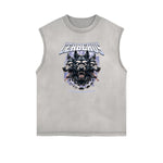 Frayed Edge Wolf Graphic Tank Top