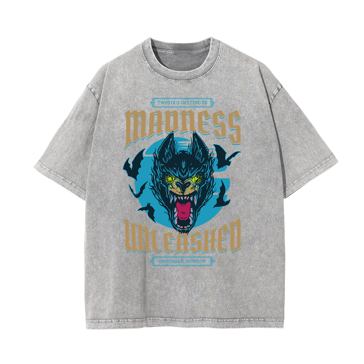 Washed Wolf Graphic Cotton Tee