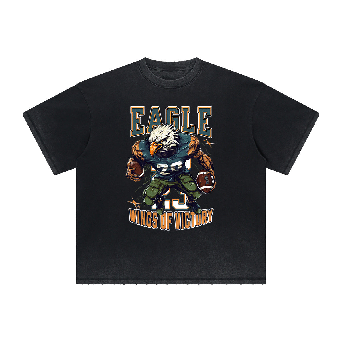 Heavy Fade Basketball Print T-Shirt