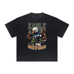 Heavy Fade Basketball Print T-Shirt