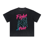Heavy Fade Basketball Print T-Shirt