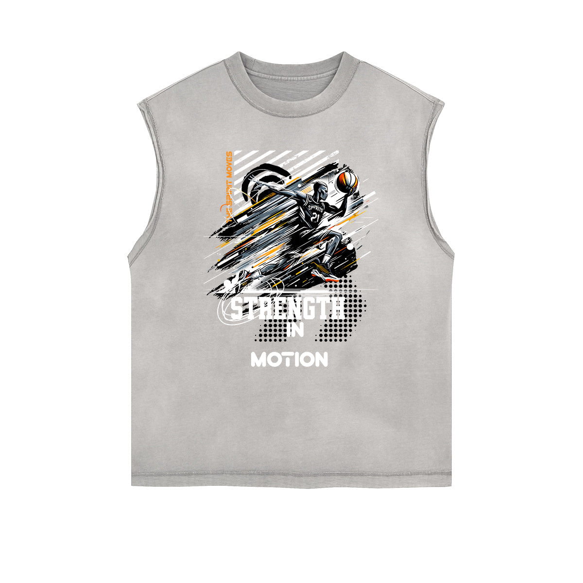 Frayed Edge Sports Graphic Print Tank Top