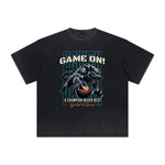 Heavy Fade Basketball Print T-Shirt