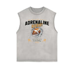 Frayed Edge Sports Graphic Print Tank Top