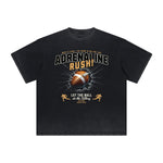 Heavy Fade Basketball Print T-Shirt
