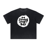 Heavy Fade Basketball Print T-Shirt