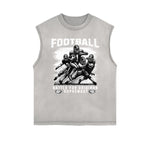 Frayed Edge Sports Graphic Print Tank Top