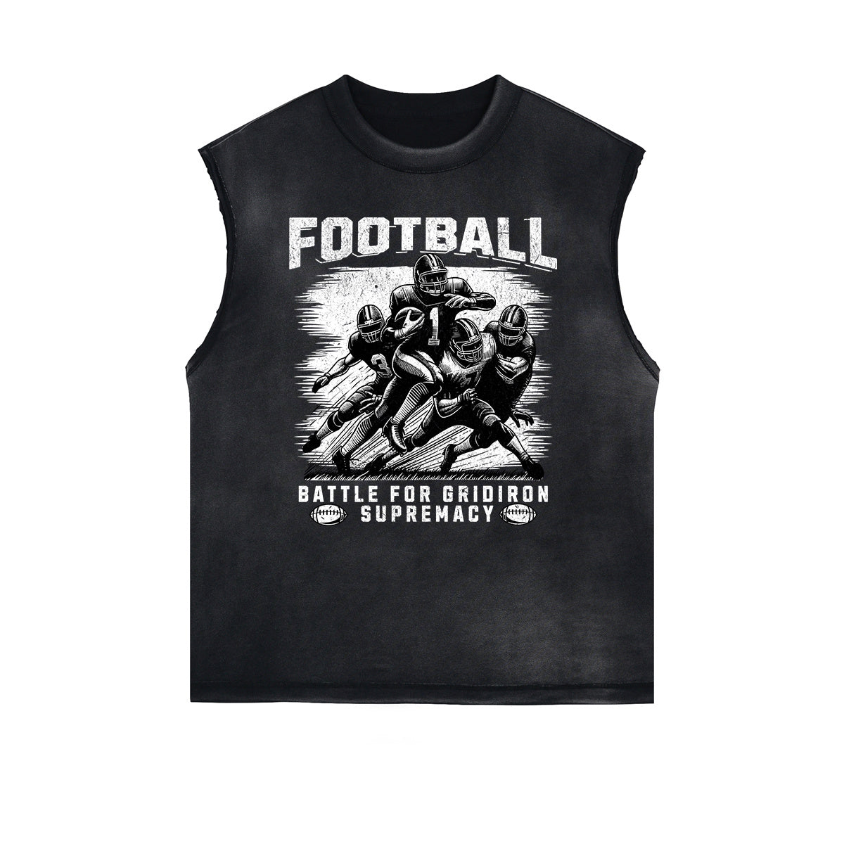 Distressed Sports Graphic Sleeveless Shirt