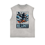 Frayed Edge Sports Graphic Print Tank Top