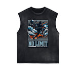 Distressed Sports Graphic Sleeveless Shirt