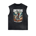 Distressed Sports Graphic Sleeveless Shirt