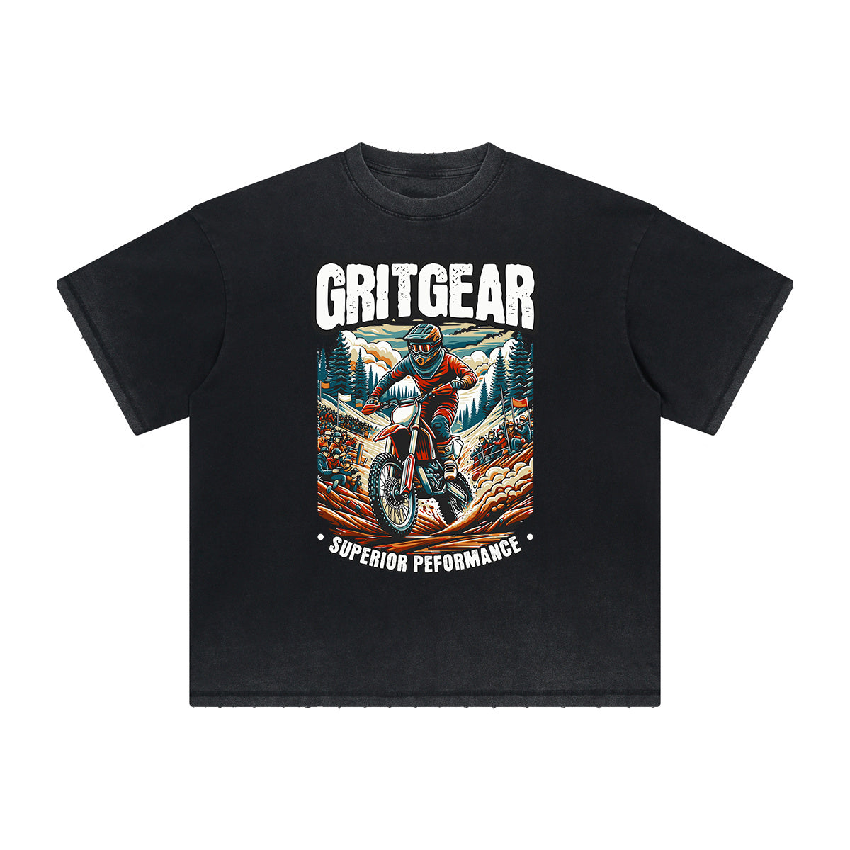 Heavy Fade Basketball Print T-Shirt