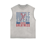 Frayed Edge Sports Graphic Print Tank Top