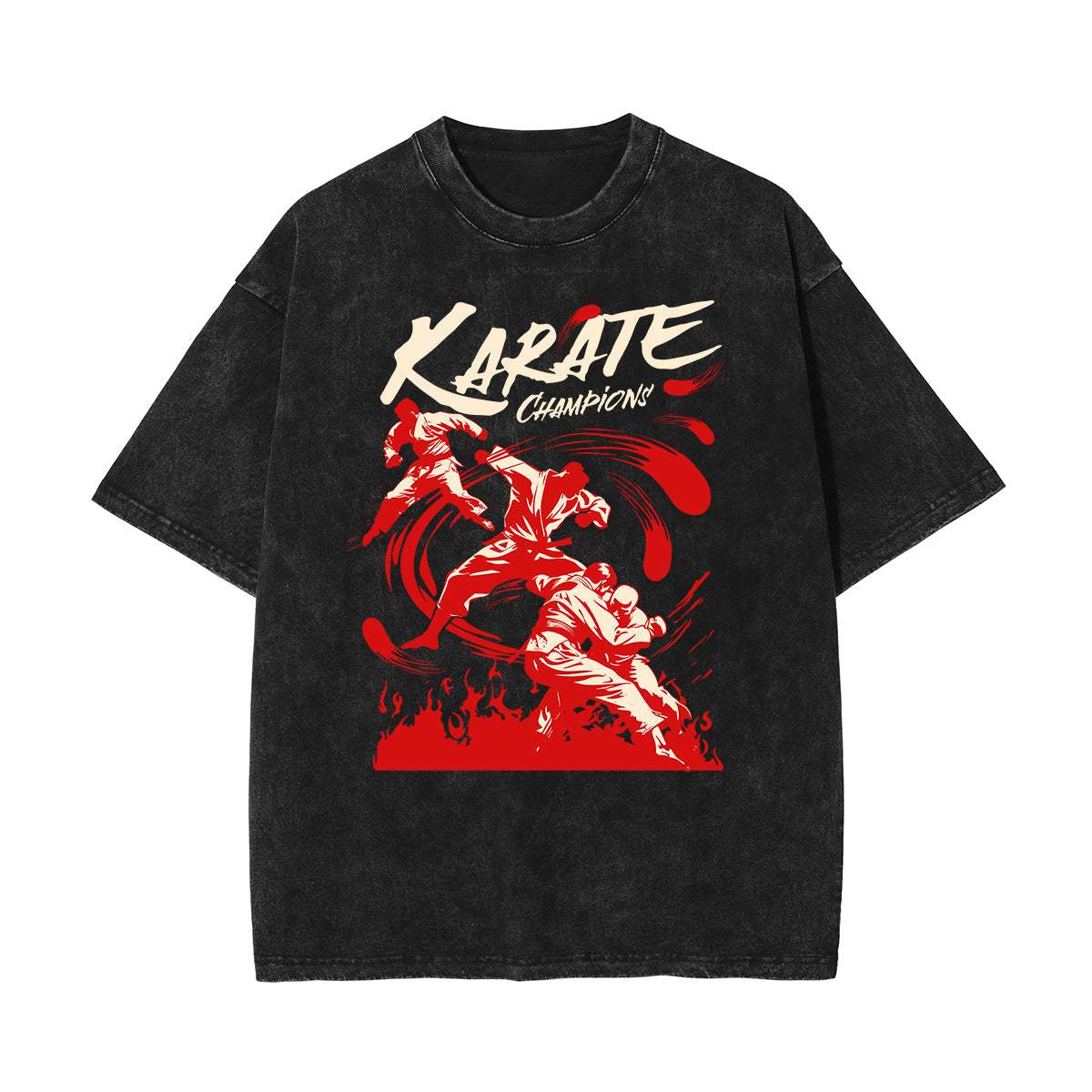 Washed Athletic Graphic Cotton Tee