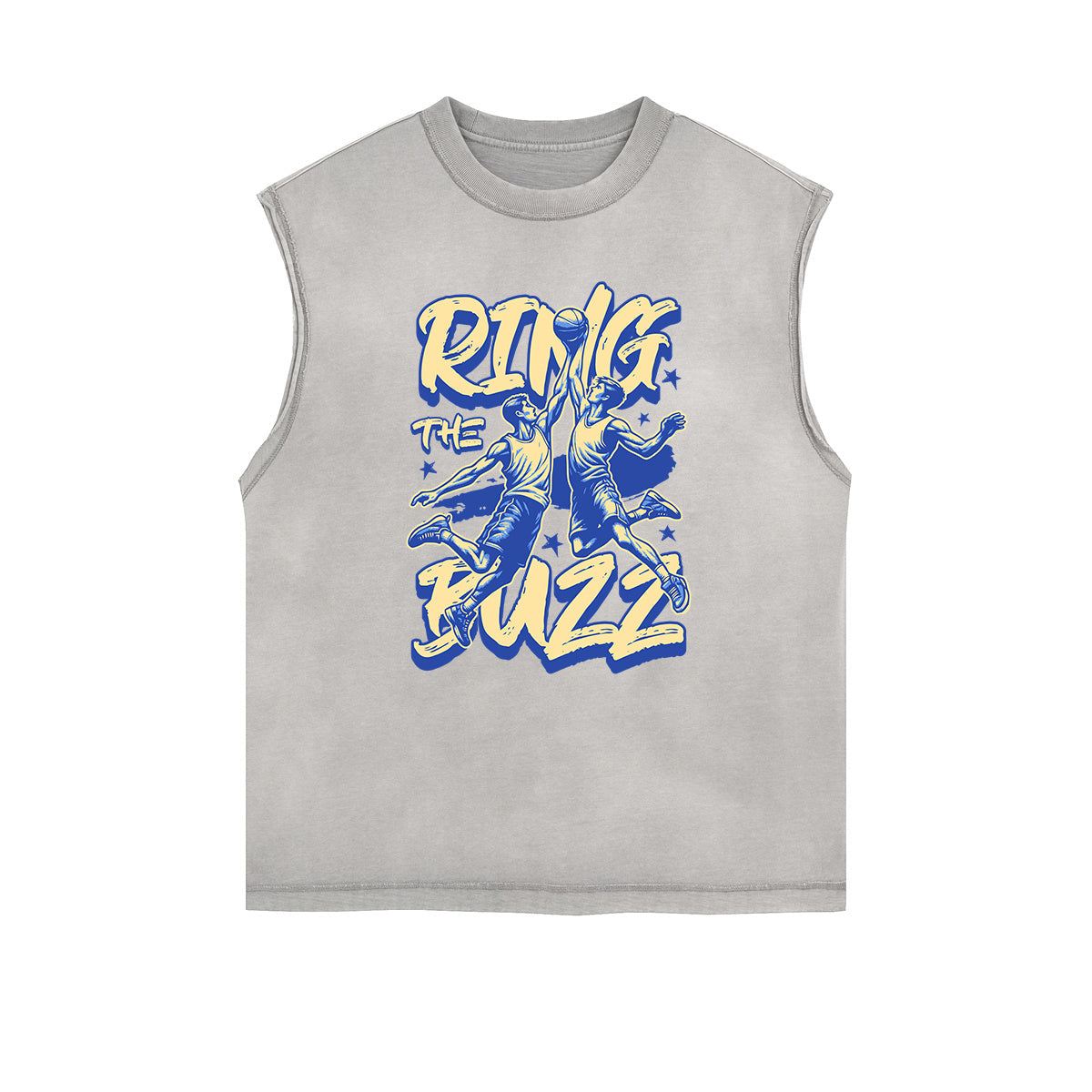 Frayed Edge Sports Graphic Print Tank Top