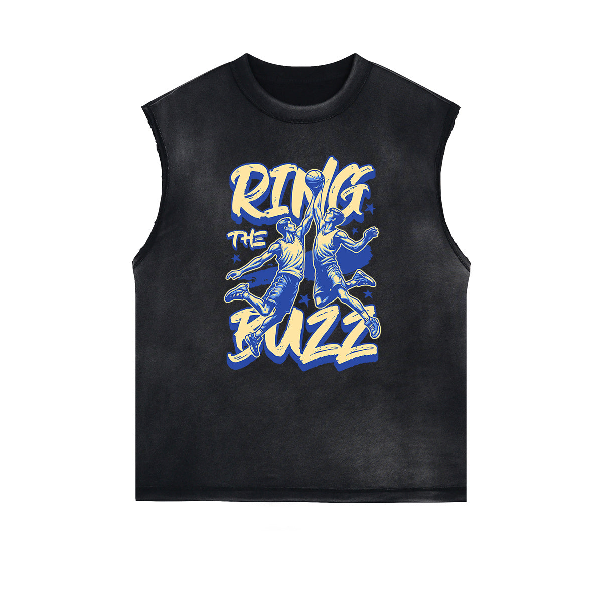 Distressed Sports Graphic Sleeveless Shirt