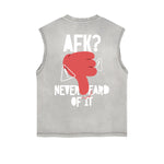 Frayed Edge Bold Typography Tank Top