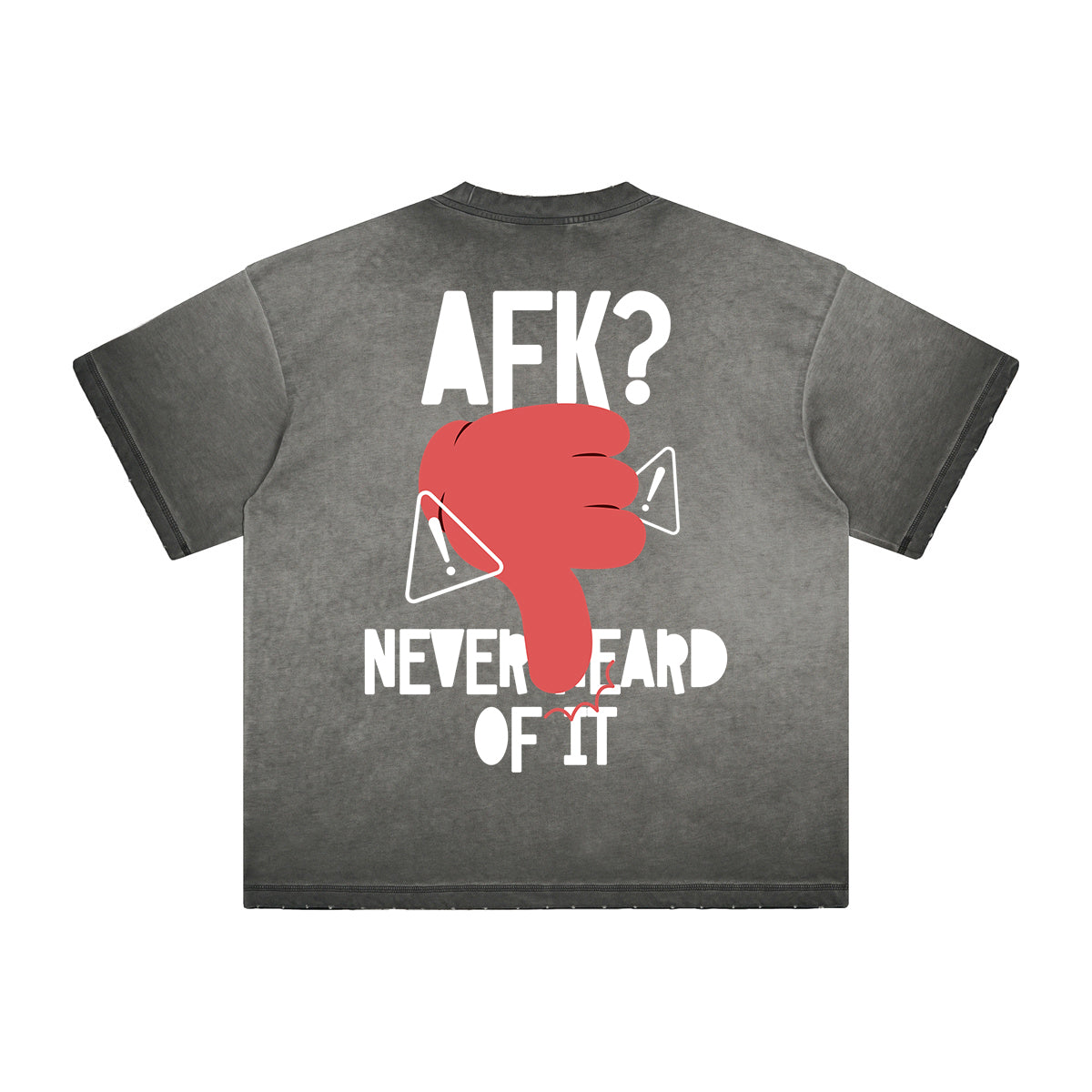 Vintage-Style Frayed Typography Tee