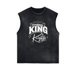 Distressed Bold Typography Sleeveless Tee