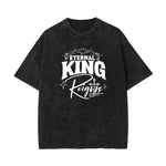 Stone-Washed Bold Typography Crewneck Tee