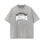 Washed Cotton Graphic Typography T-Shirt