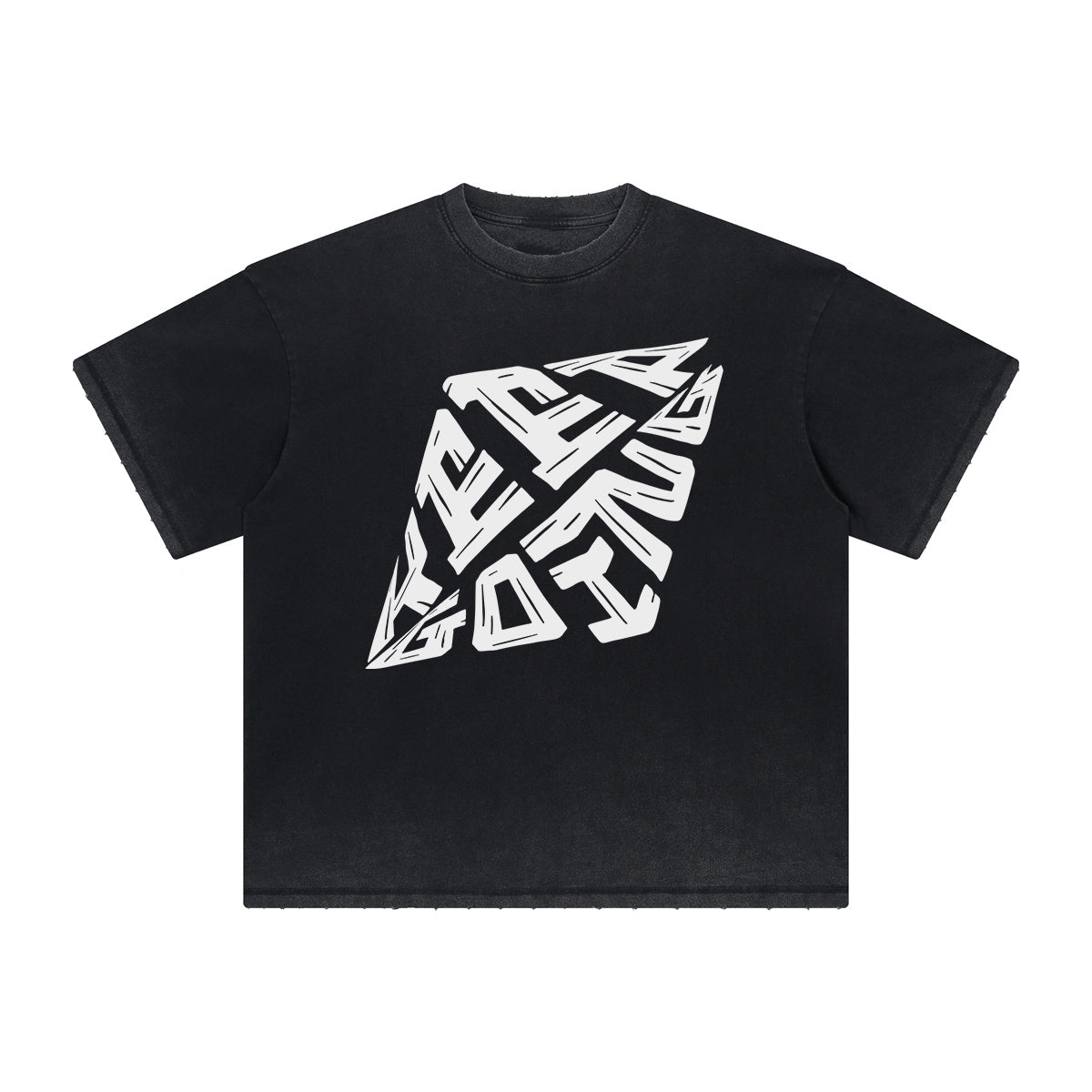 Heavy Fade Bold Typography T-Shirt