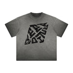 Vintage-Style Frayed Typography Tee