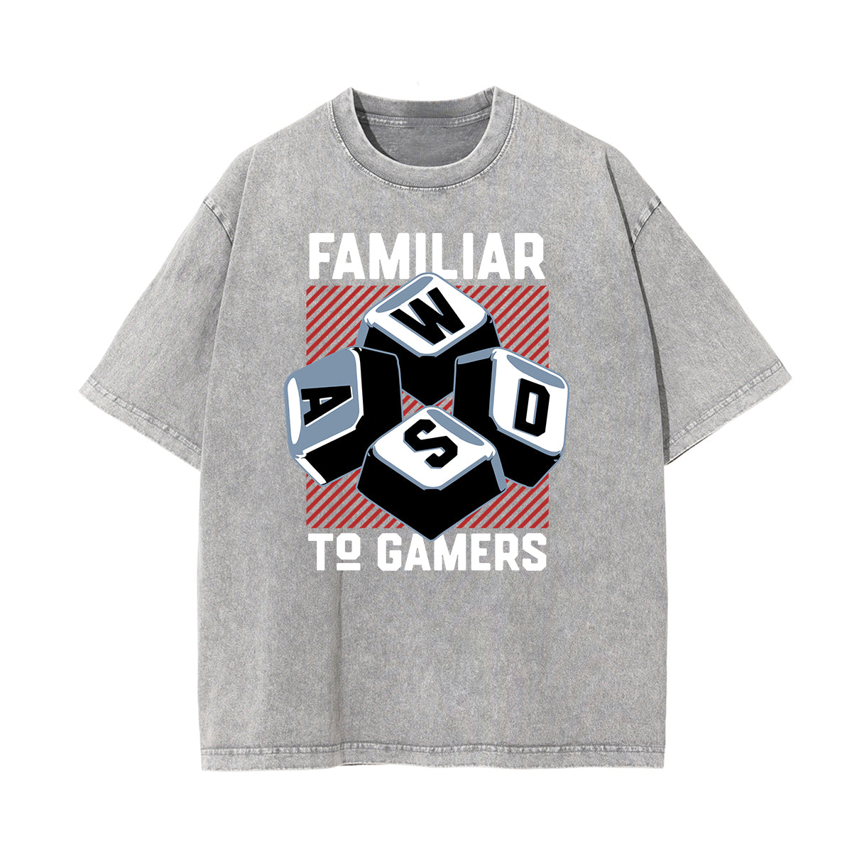 Washed Cotton Graphic Typography T-Shirt