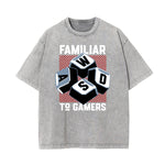 Washed Cotton Graphic Typography T-Shirt