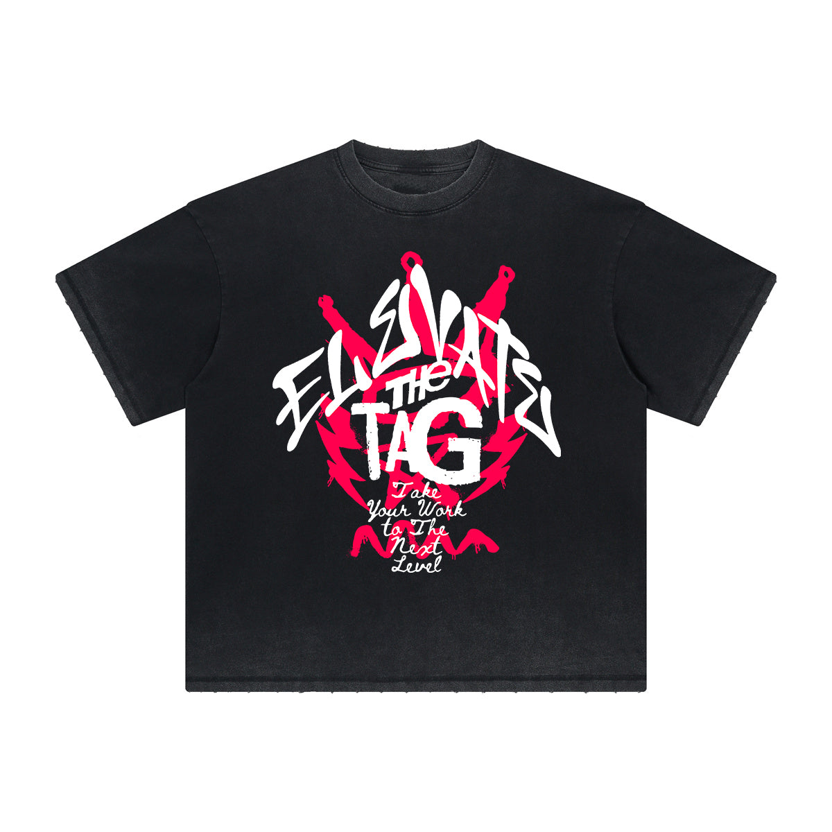 Heavy Fade Bold Typography T-Shirt