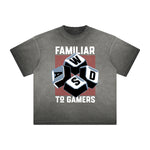 Vintage-Style Frayed Typography Tee