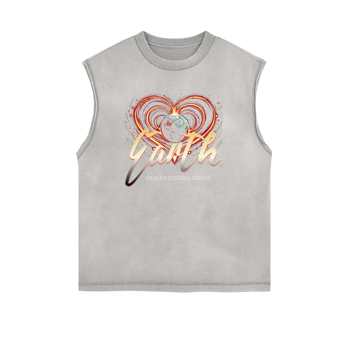 Frayed Edge Bold Typography Tank Top