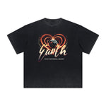 Heavy Fade Bold Typography T-Shirt