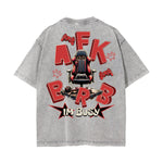 Washed Cotton Graphic Typography T-Shirt