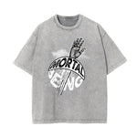 Washed Cotton Graphic Typography T-Shirt
