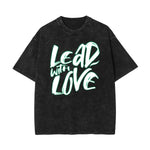 Stone-Washed Bold Typography Crewneck Tee