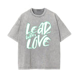 Washed Cotton Graphic Typography T-Shirt