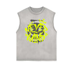 Frayed Edge Bold Typography Tank Top