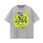 Washed Cotton Graphic Typography T-Shirt