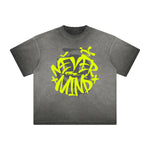 Vintage-Style Frayed Typography Tee