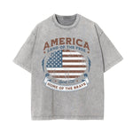 Washed Cotton Graphic Typography T-Shirt