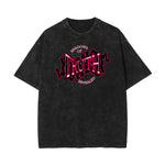 Stone-Washed Bold Typography Crewneck Tee