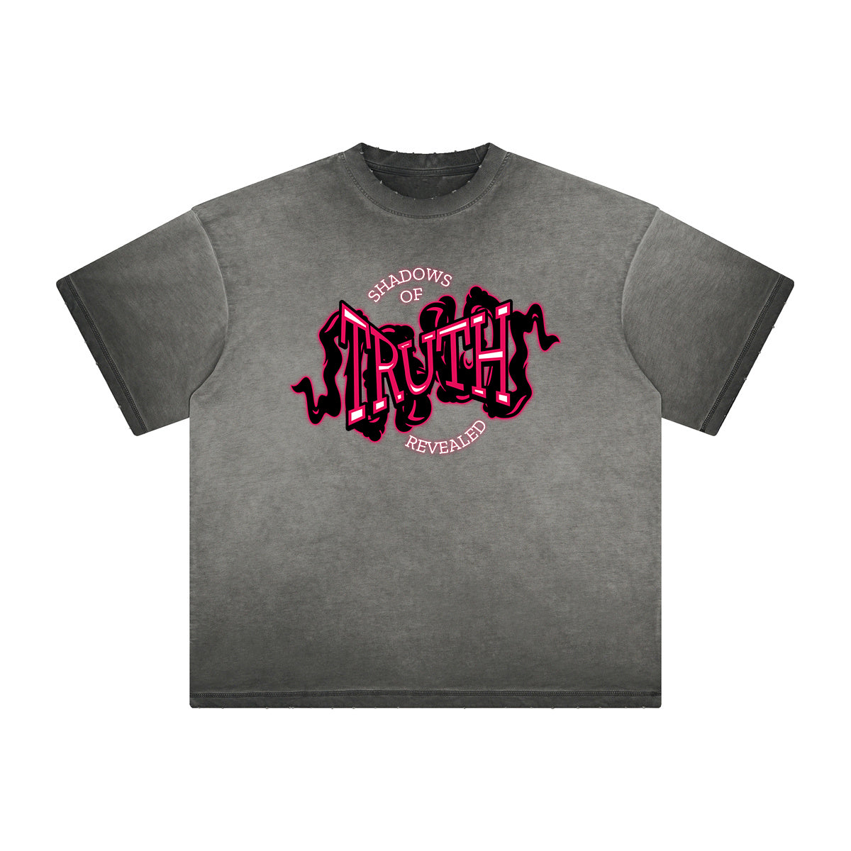 Vintage-Style Frayed Typography Tee